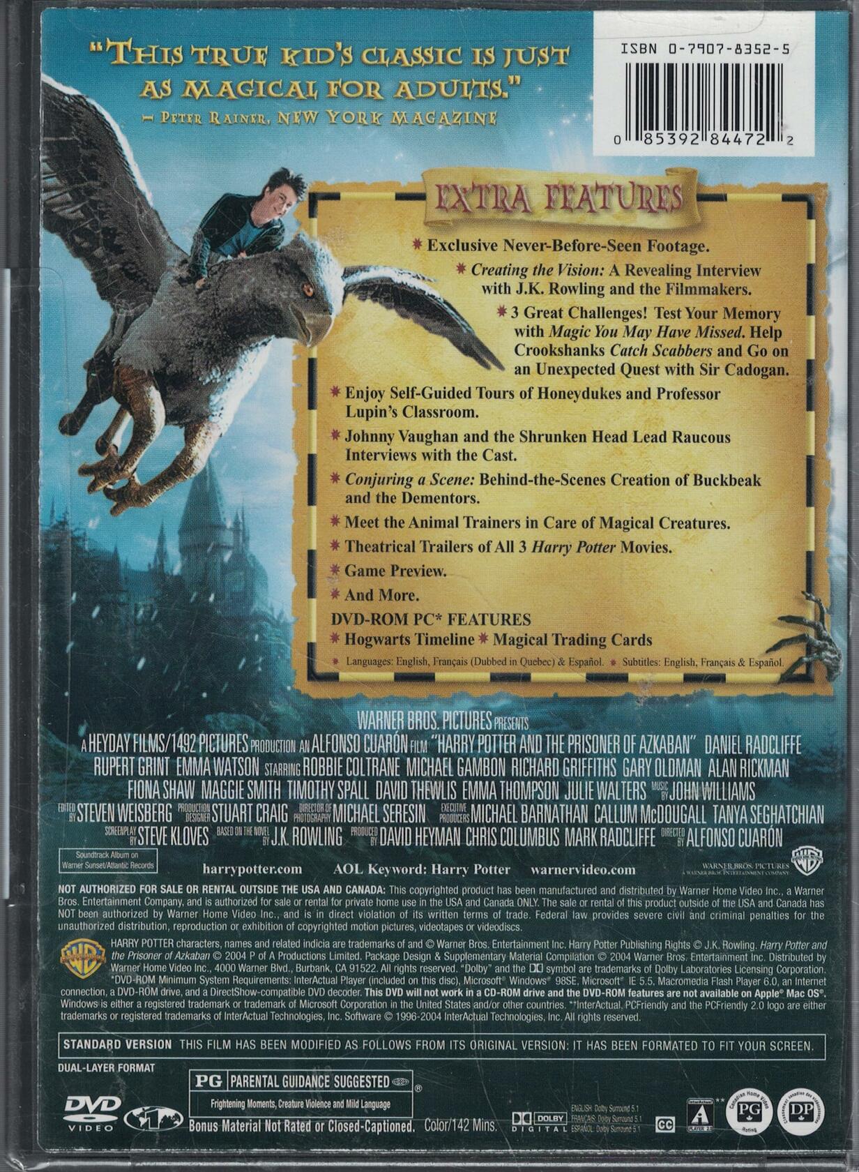 Harry Potter and the Prisoner of Azkaban (2-Disc Full Screen Edition) [DVD]