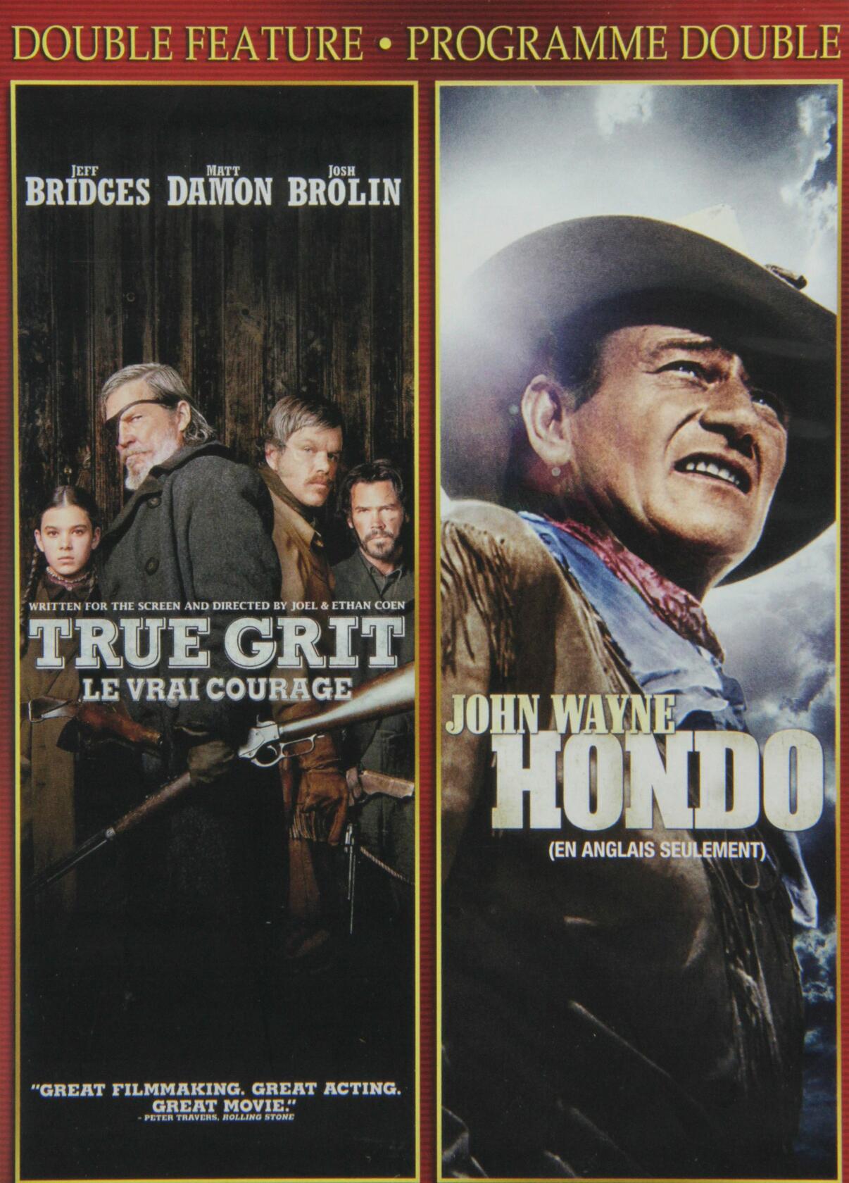 True Grit (2010) / Hondo (Double Feature) (Bilingual) [DVD] - Very Good