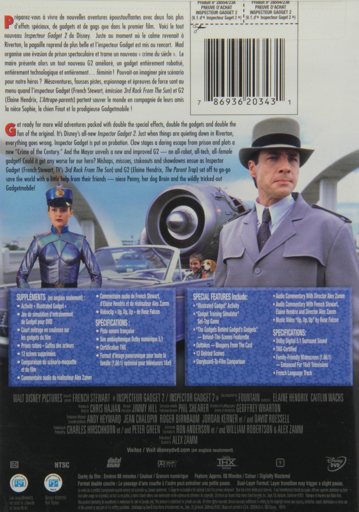 Inspector Gadget 2 (Quebec Version - English/French) [DVD] - Very Good