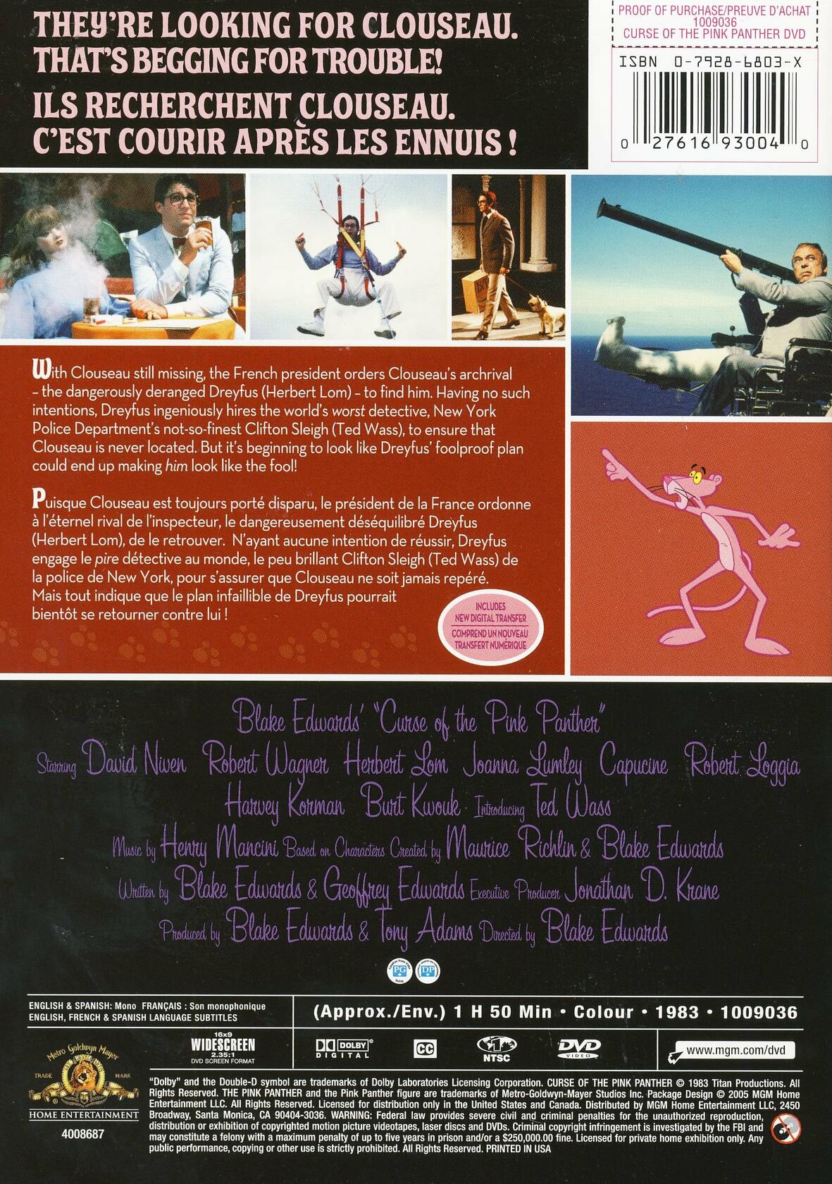 Curse of the Pink Panther (Bilingual) [DVD] - Very Good