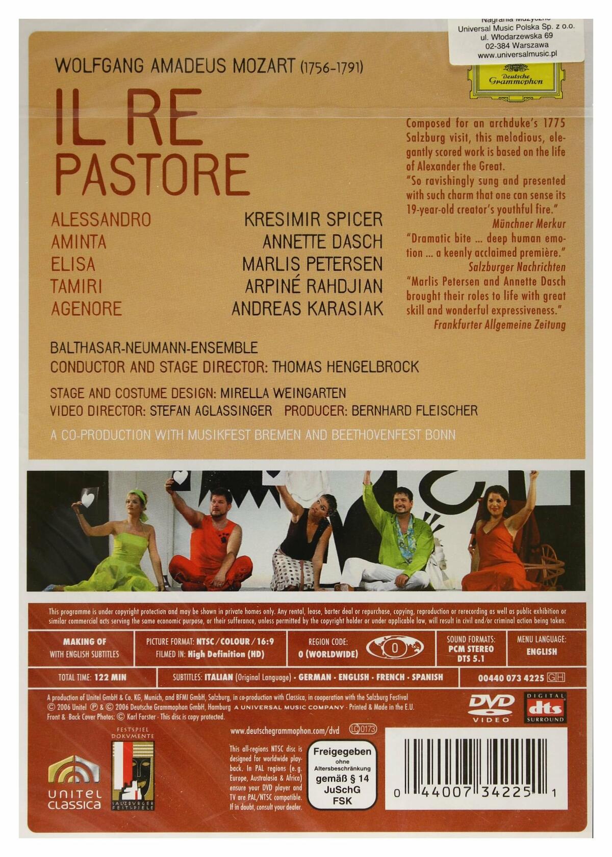 THOMAS HENGELBROCK - IL RE PASTORE - DVD [DVD] - Very Good