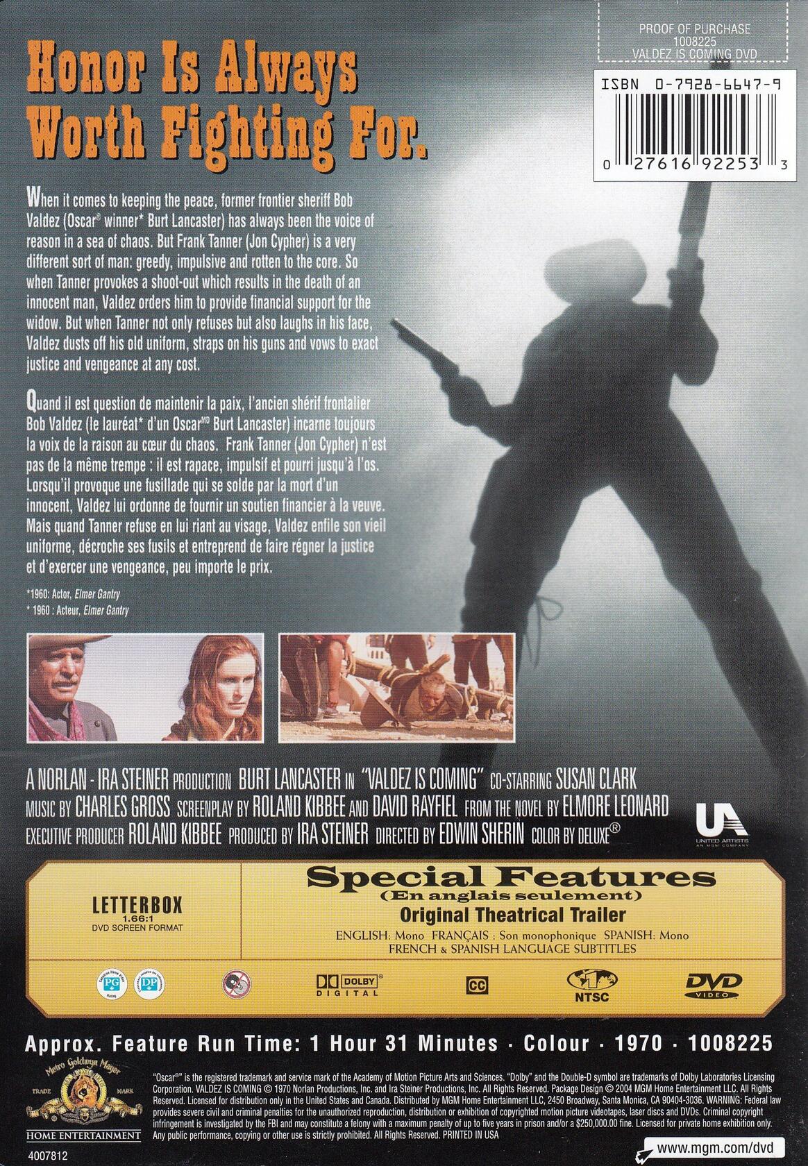 Valdez Is Coming (Bilingual) [DVD] - Very Good