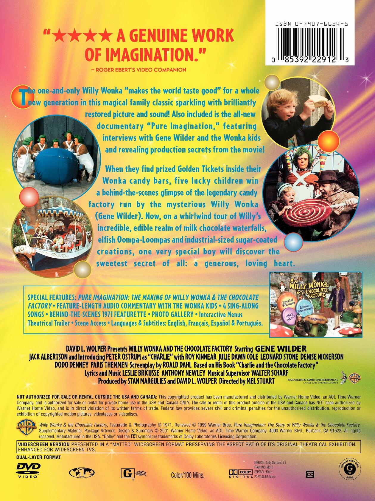 Willy Wonka and the Chocolate Factory (Special Widescreen Edition) (Sous-titres français) - Good