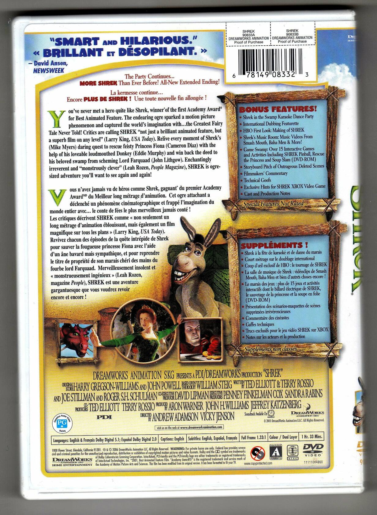 Shrek (Full Screen) (Bilingual) [DVD]