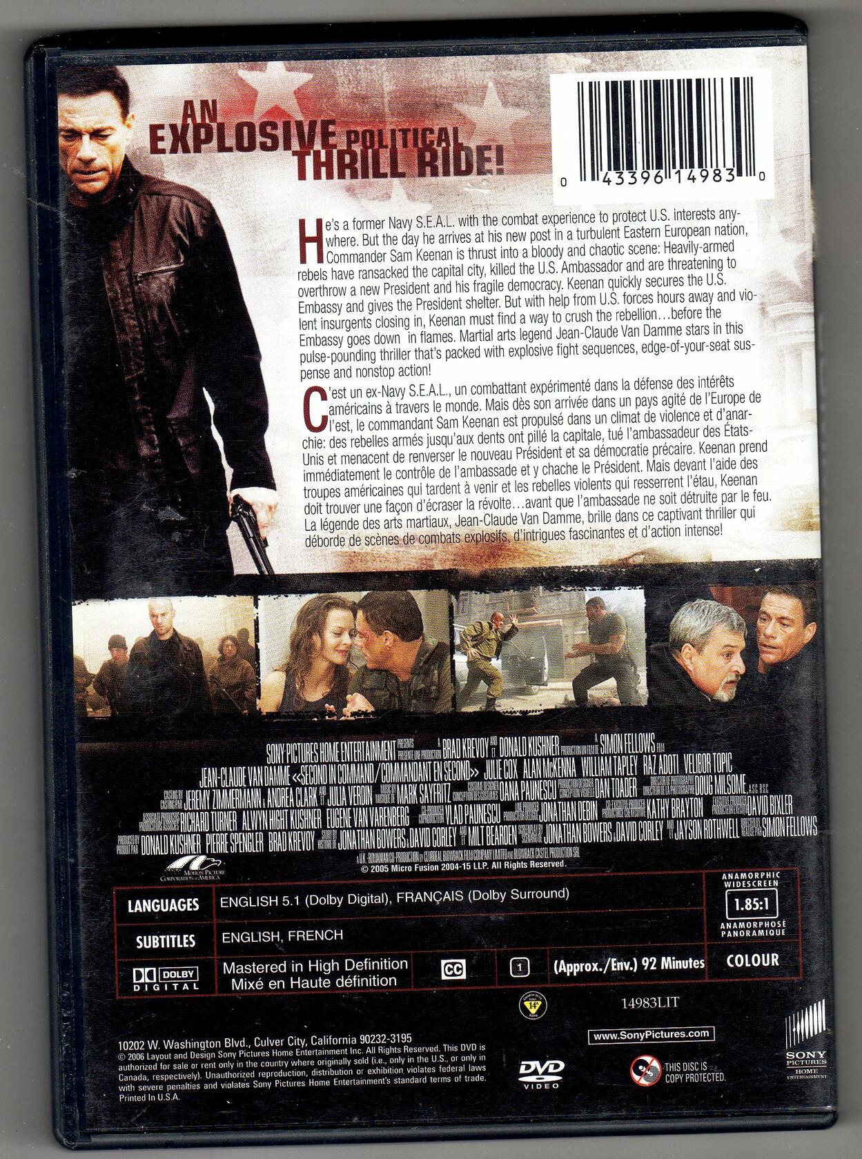Second In Command (Bilingual) [DVD]