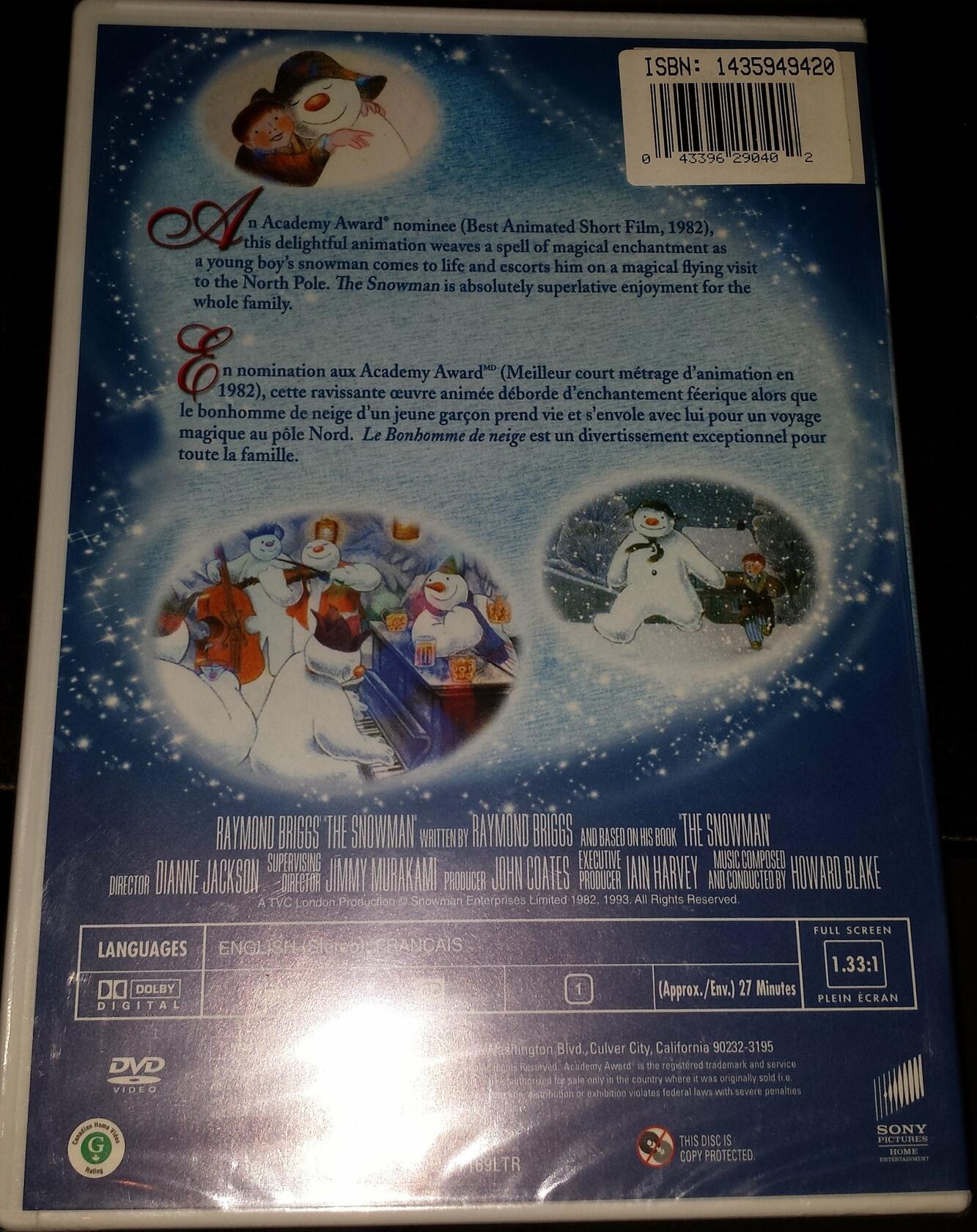 The Snowman (Bilingual) [Import] [DVD] - Good