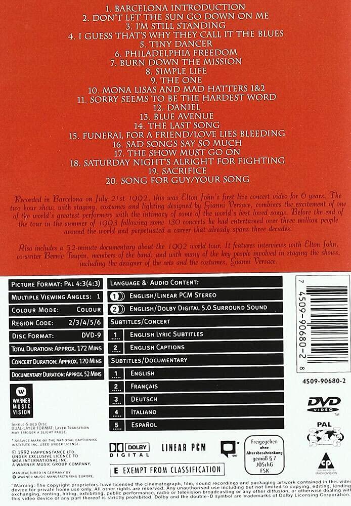 Live In Barcelona [DVD] - Very Good