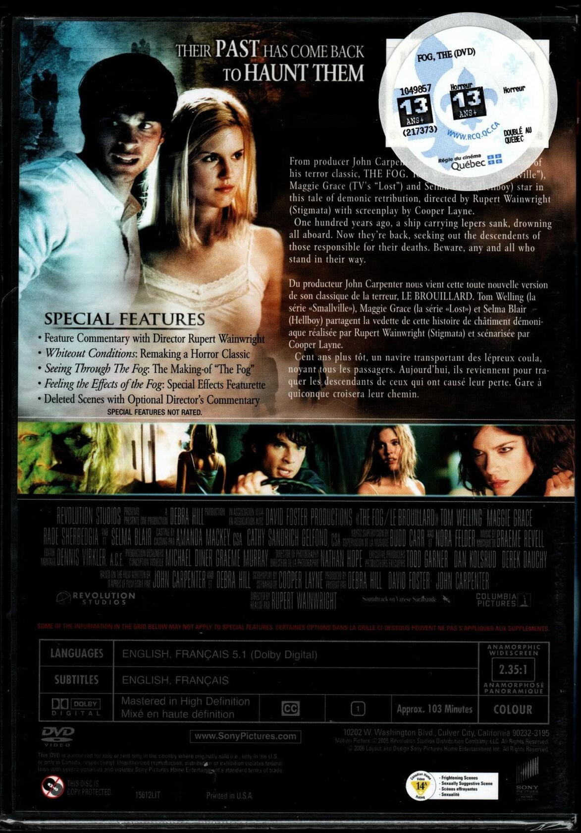 Le Brouillard: Version Intégrale (English/French) 2005 (Widescreen) Doublé au Québec (Cover Bilingue) - Acceptable
