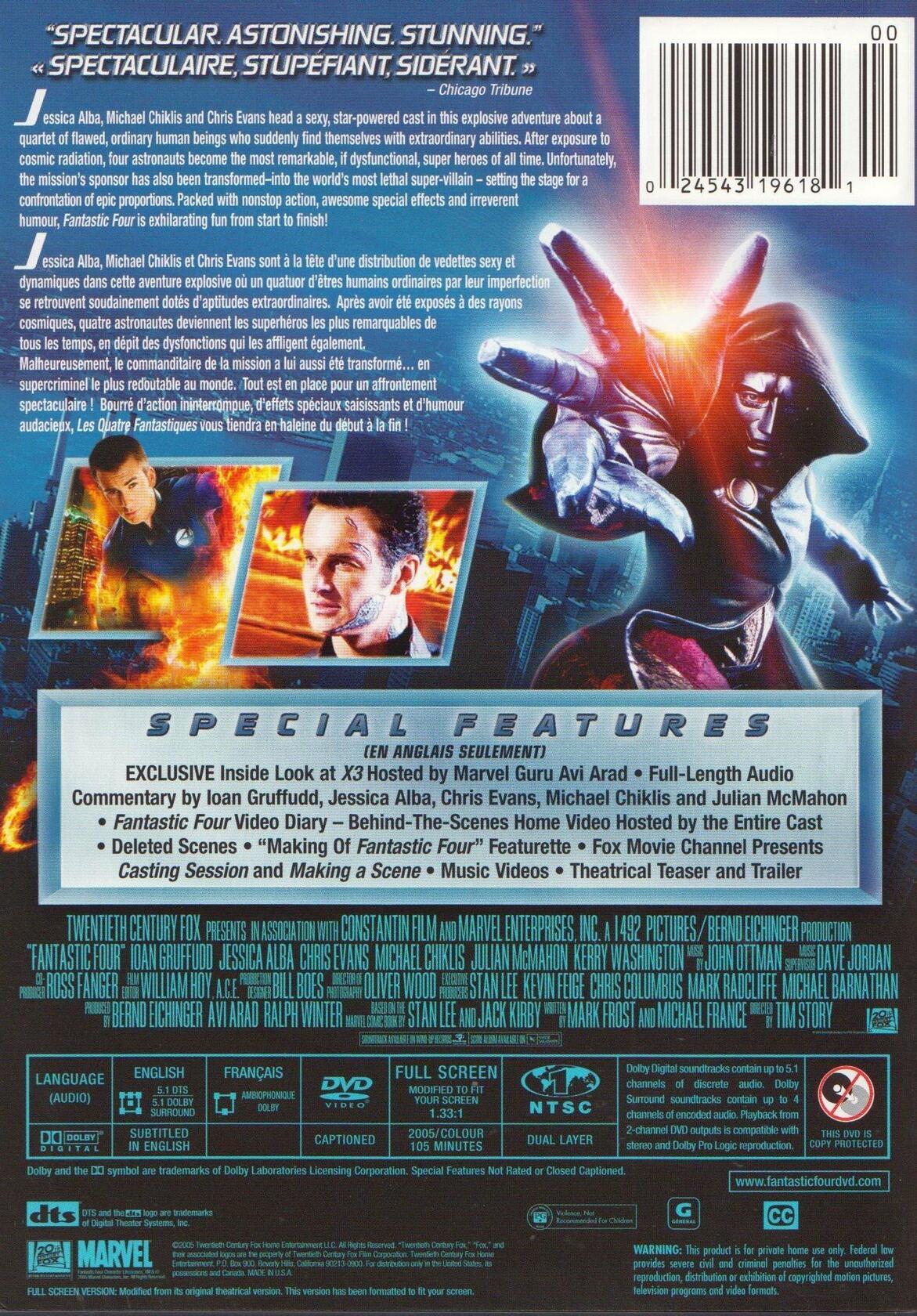 Fantastic Four (Full Screen) (Bilingual) [DVD] - Very Good