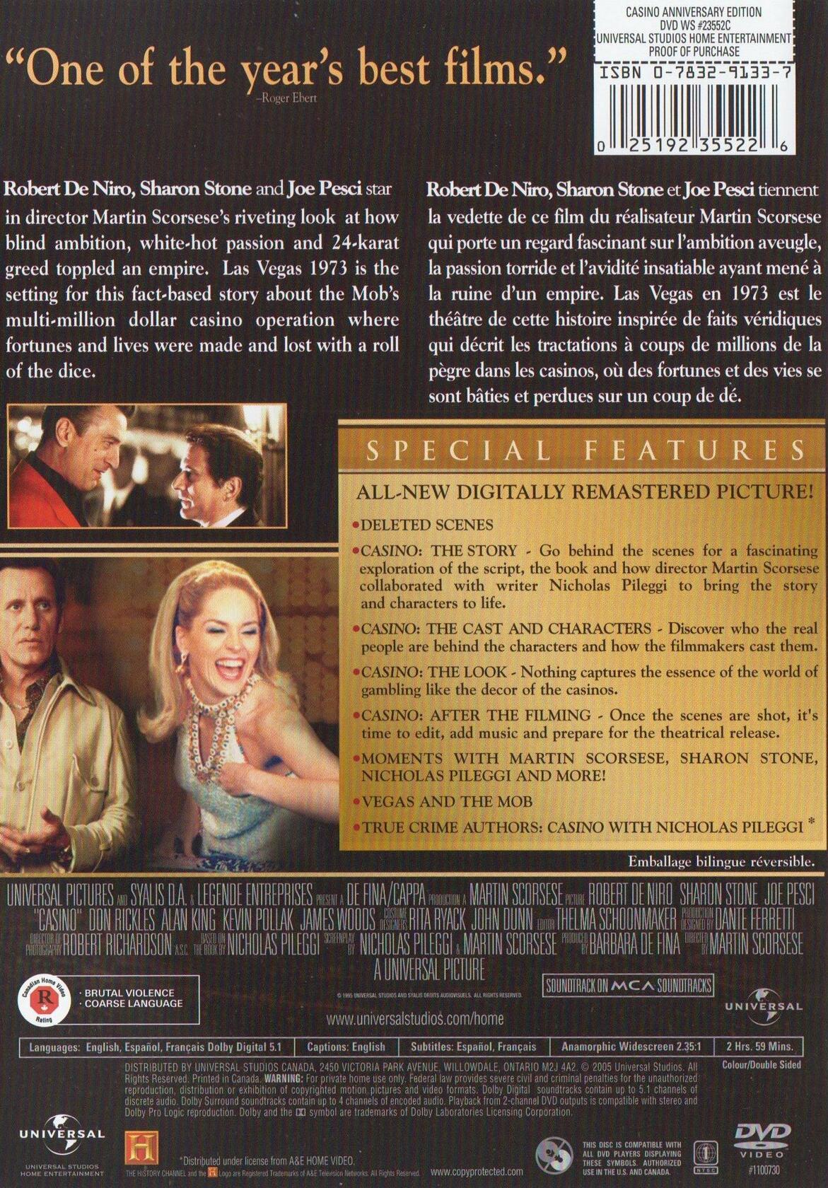 Casino (Anniversary Edition) [DVD] - Very Good