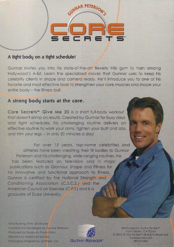 Give Me 20 - Gunnar Peterson's Core Secrets [DVD] - Good