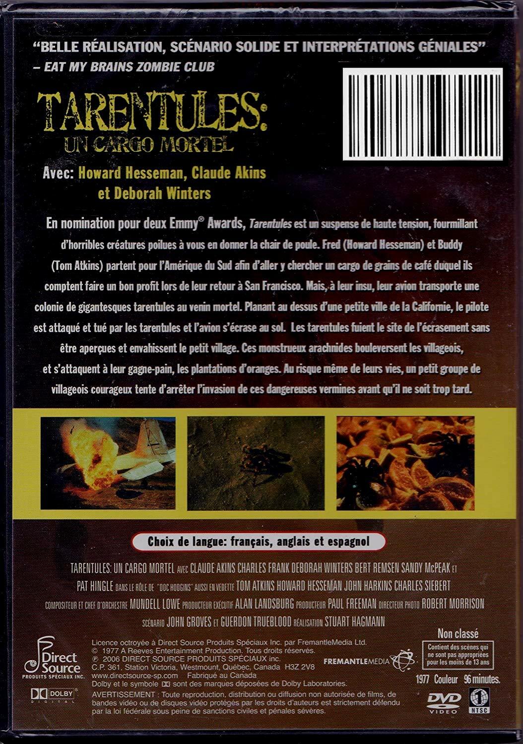 Tarentules: Un Cargo Mortel (English/French) 1977 [DVD] - Very Good