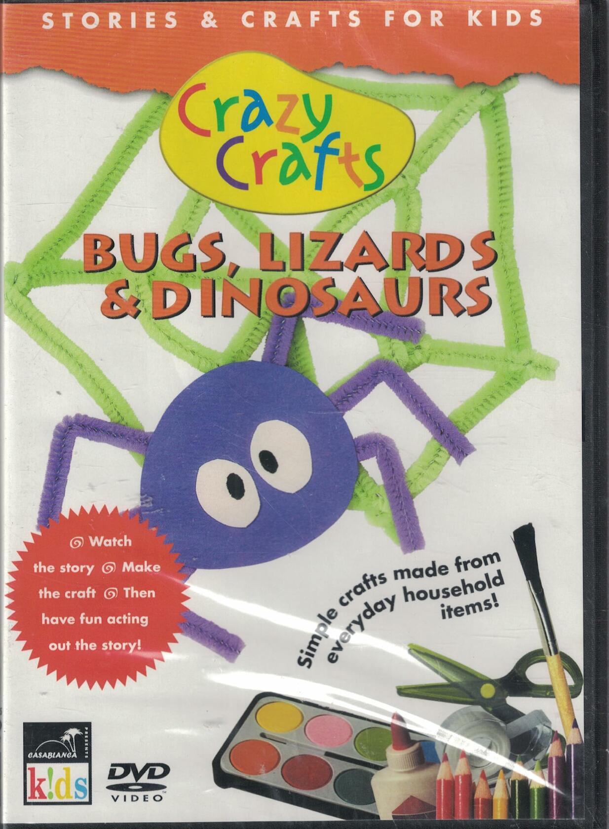 CRAZY CRAFTS BUGS LIZARDS AND DINOSAURS [DVD] - Very Good