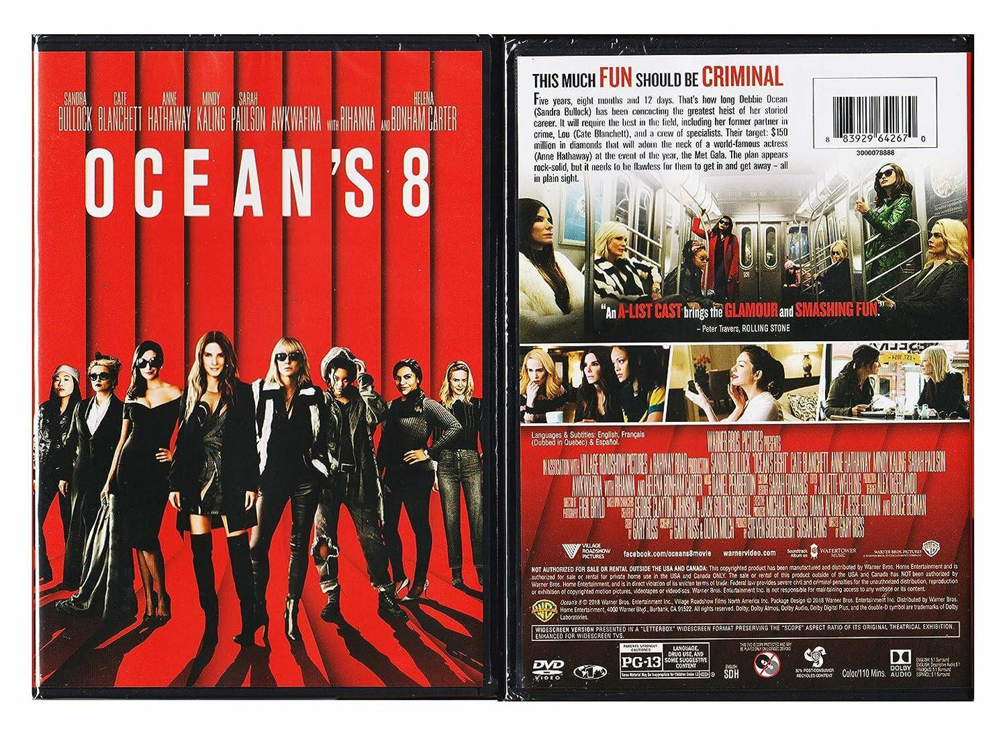 STUDIO DISTRIBUTION SERVI OCEANS 8 (2018/DVD) D722367D [DVD] - Good