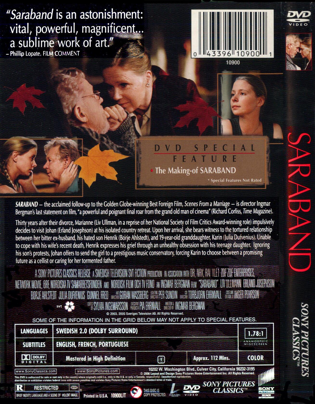 Saraband (Sous-titres français) - Very Good
