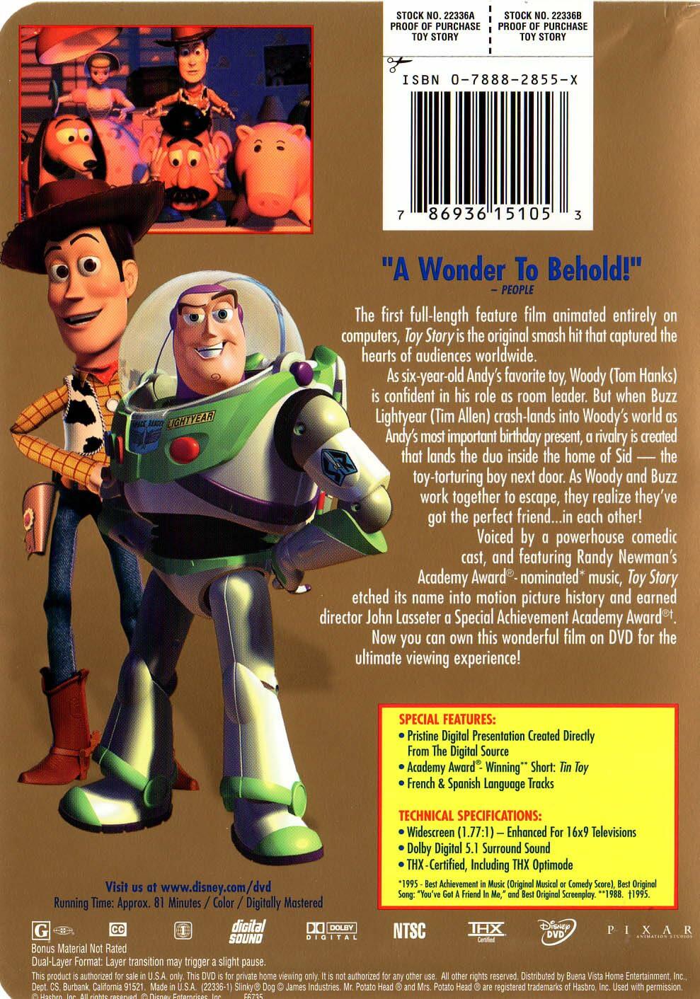 Toy Story (Widescreen) [DVD] - Very Good
