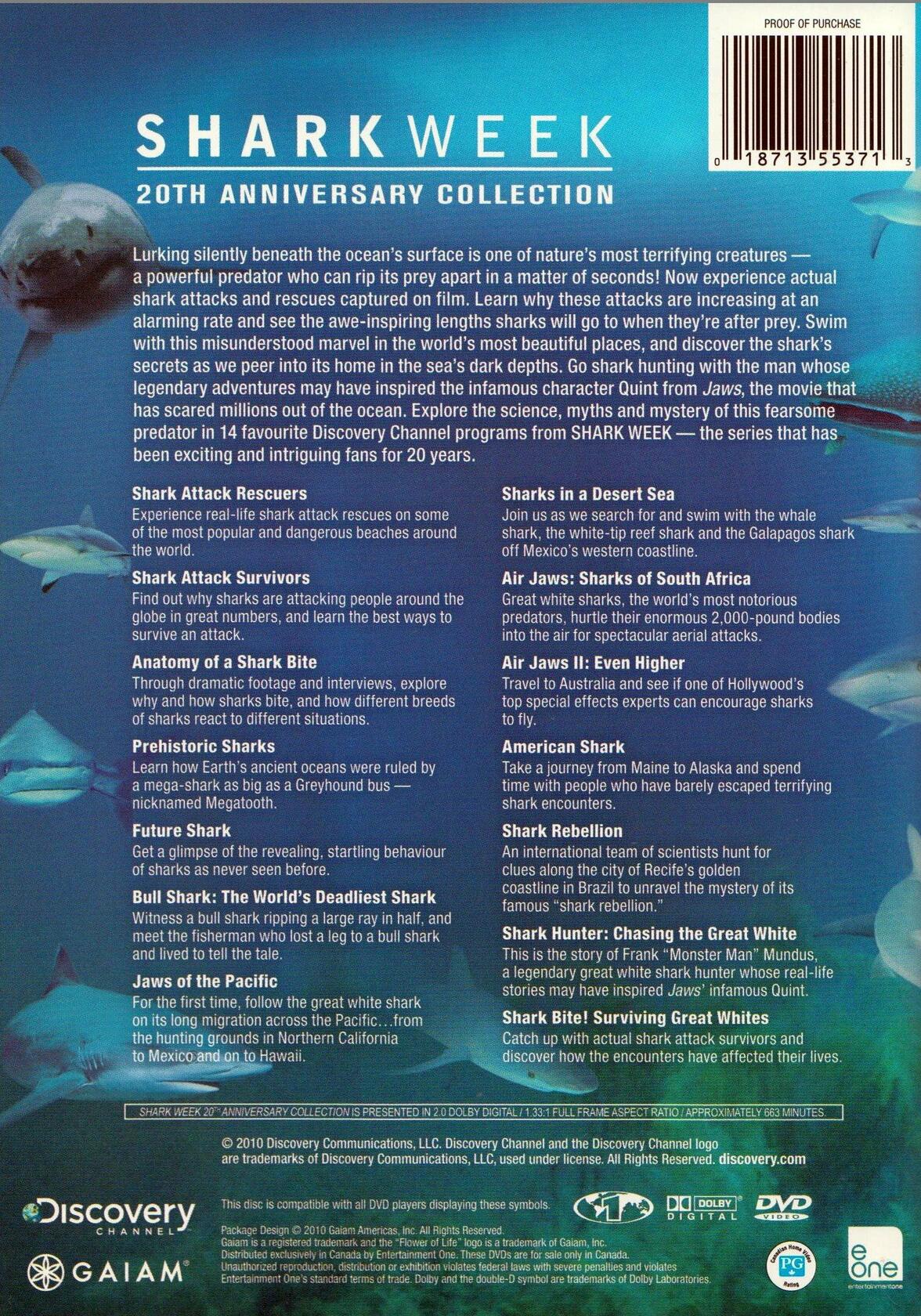 Shark Week - 20th Anniversary Collection (repackage) [DVD] - Very Good