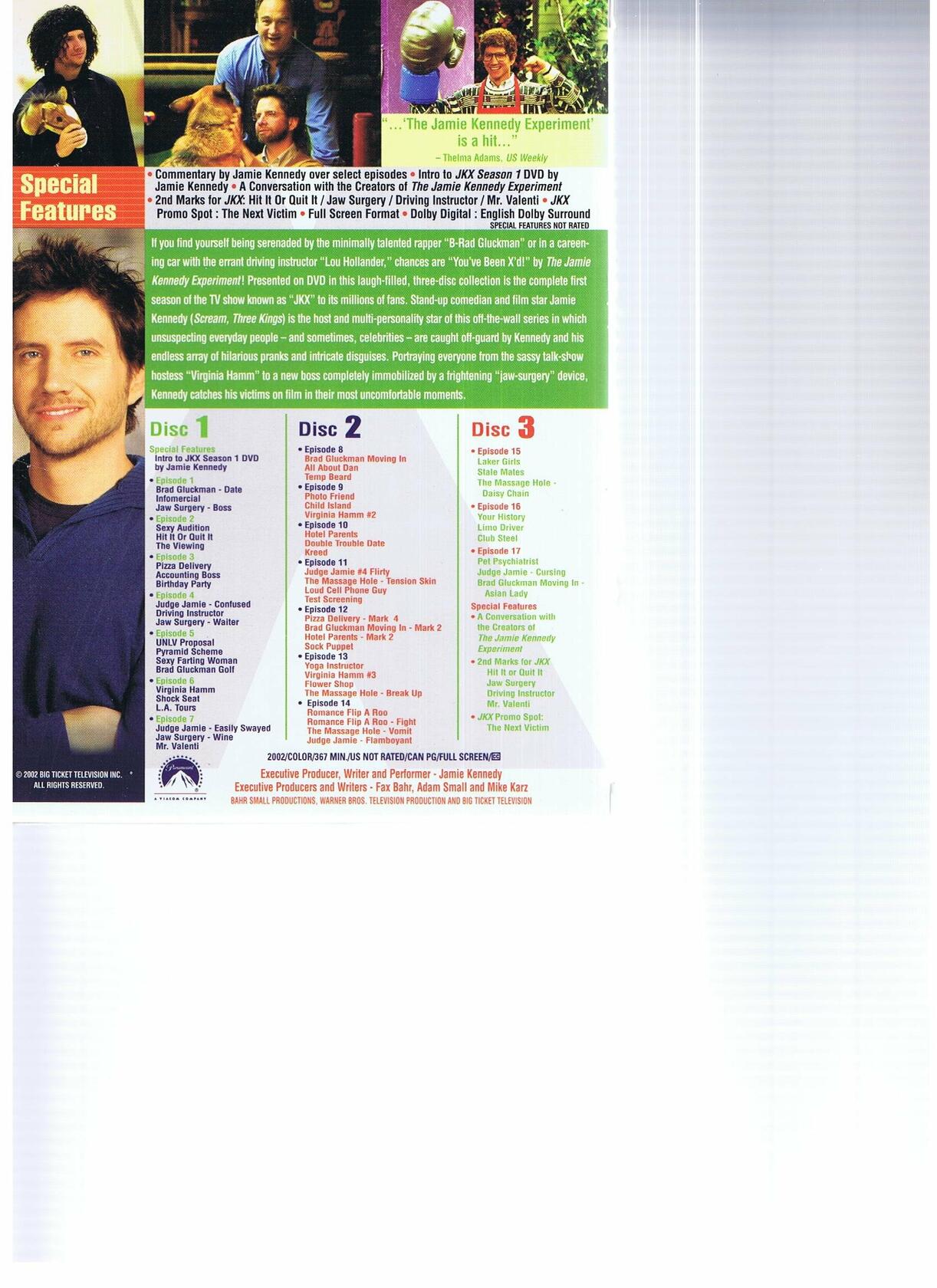 The Jamie Kennedy Experiment - The Complete First Season [DVD] - Very Good