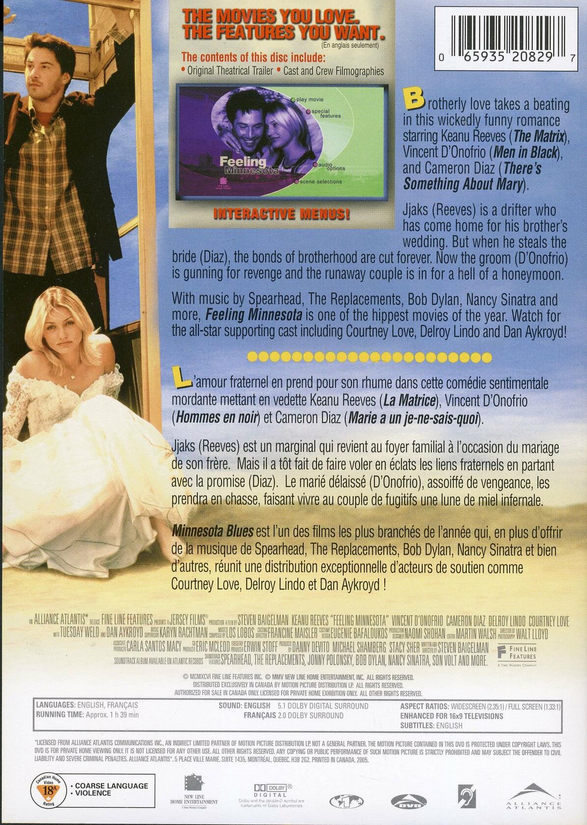 Feeling Minnesota [DVD] - Very Good