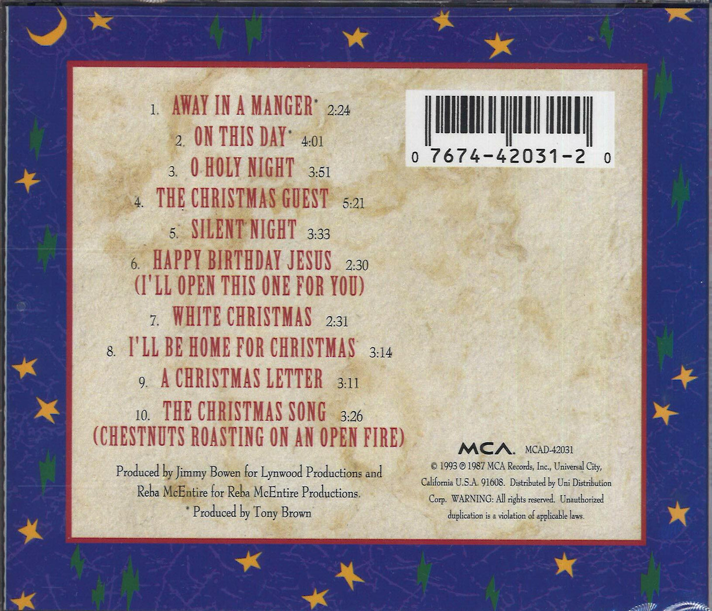 MCENTIRE;REBA - MERRY CHRISTMAS TO YOU [Audio CD] MCENTIRE;REBA