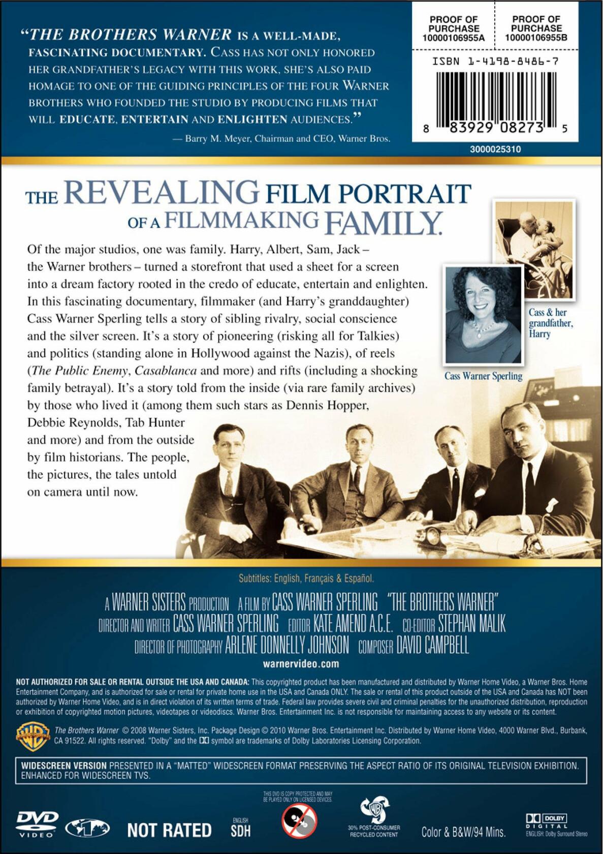The Brothers Warner [DVD] - Very Good
