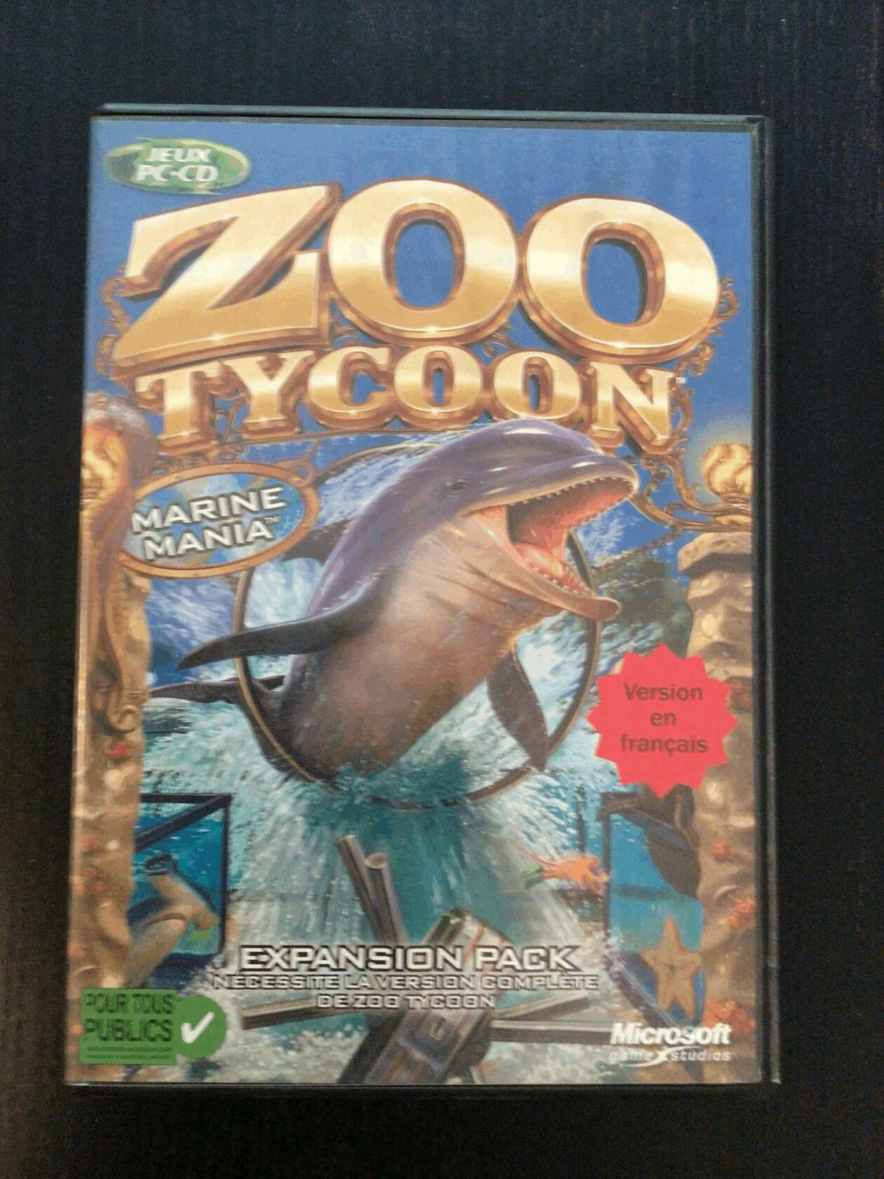 Microsoft Zoo Tycoon Marine Mania Expansion Pack (vf) [video game] - Very Good