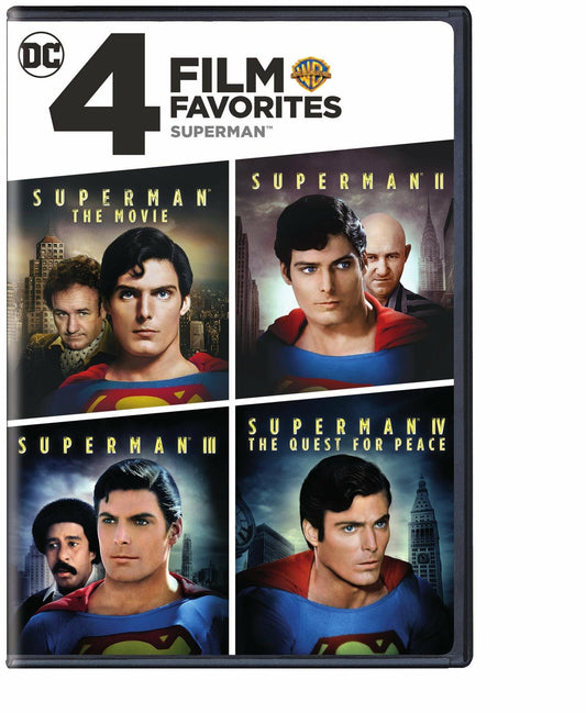 4 Film Favorites: Superman (Superman The Movie / Superman II / Superman III / Superman IV The Quest for Peace) [DVD] - Very Good