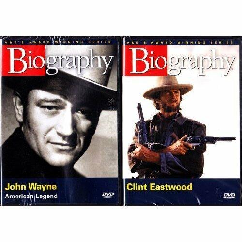 Clint Eastwood Biography And John Wayne Biography : Western Cowboy Legends Biography 2 Pack Box Set - Good