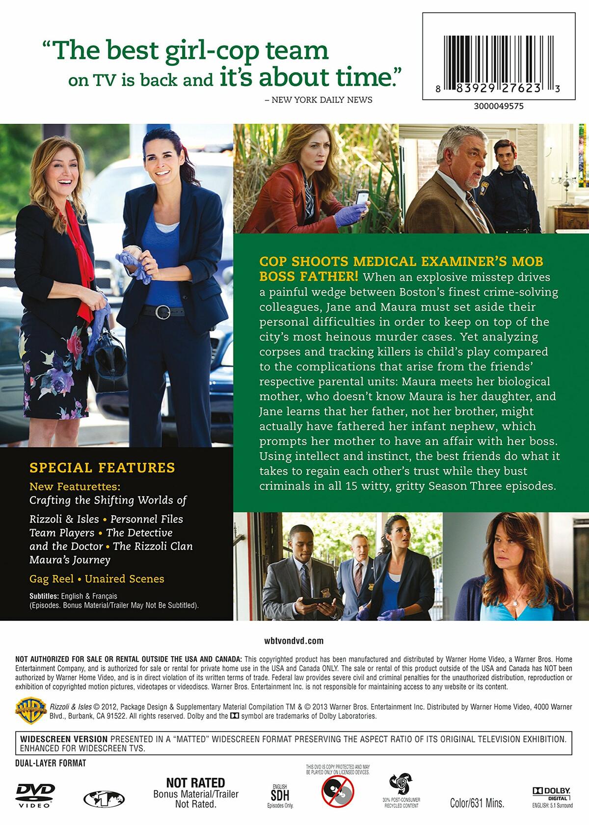 Rizzoli & Isles: The Complete Third Season (DVD) [DVD] - Very Good