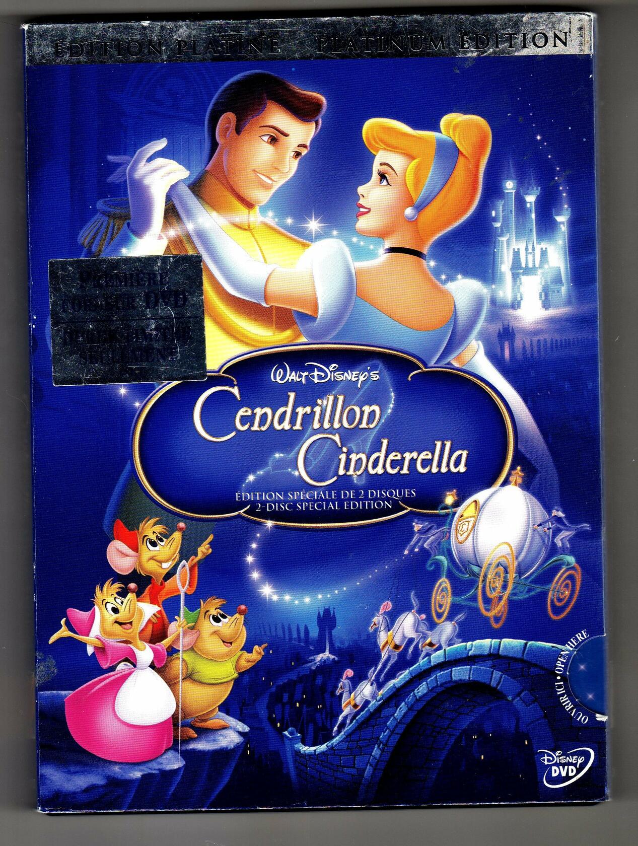 Cinderella (Disney Special Platinum Edition) (1950) (Quebec Version French/English) (Version française) - Very Good
