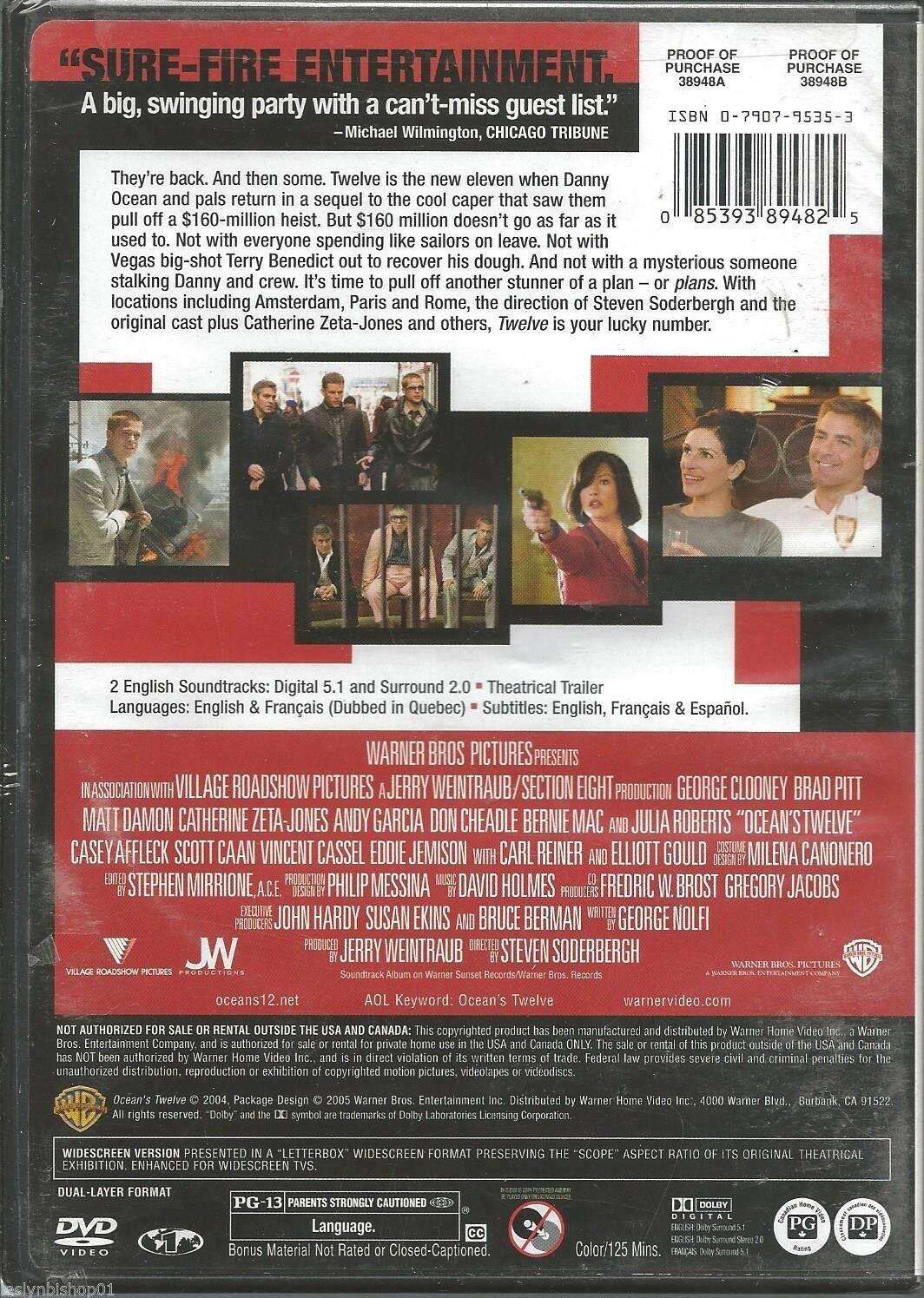 Ocean's Twelve (Widescreen Edition) [DVD]