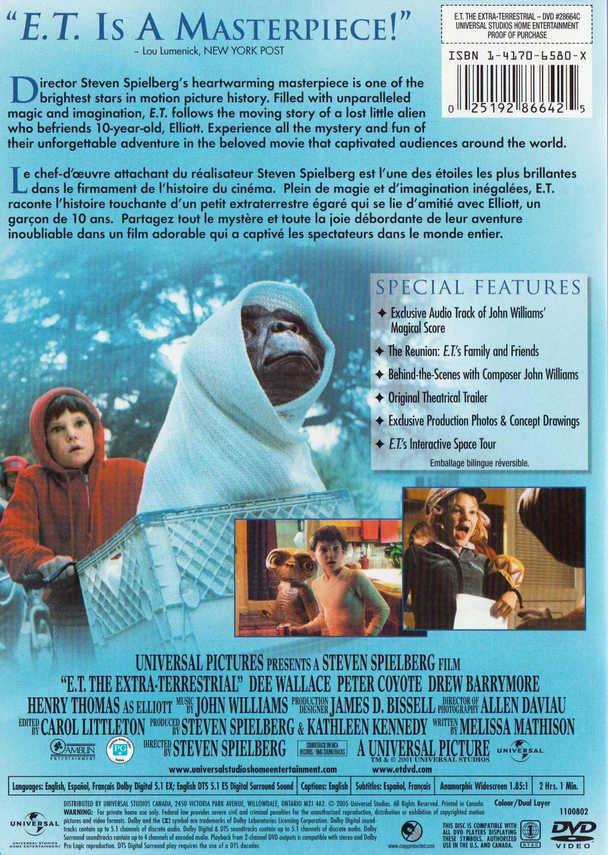 E.T. the Extra-Terrestrial (Widescreen) (Sous-titres français)