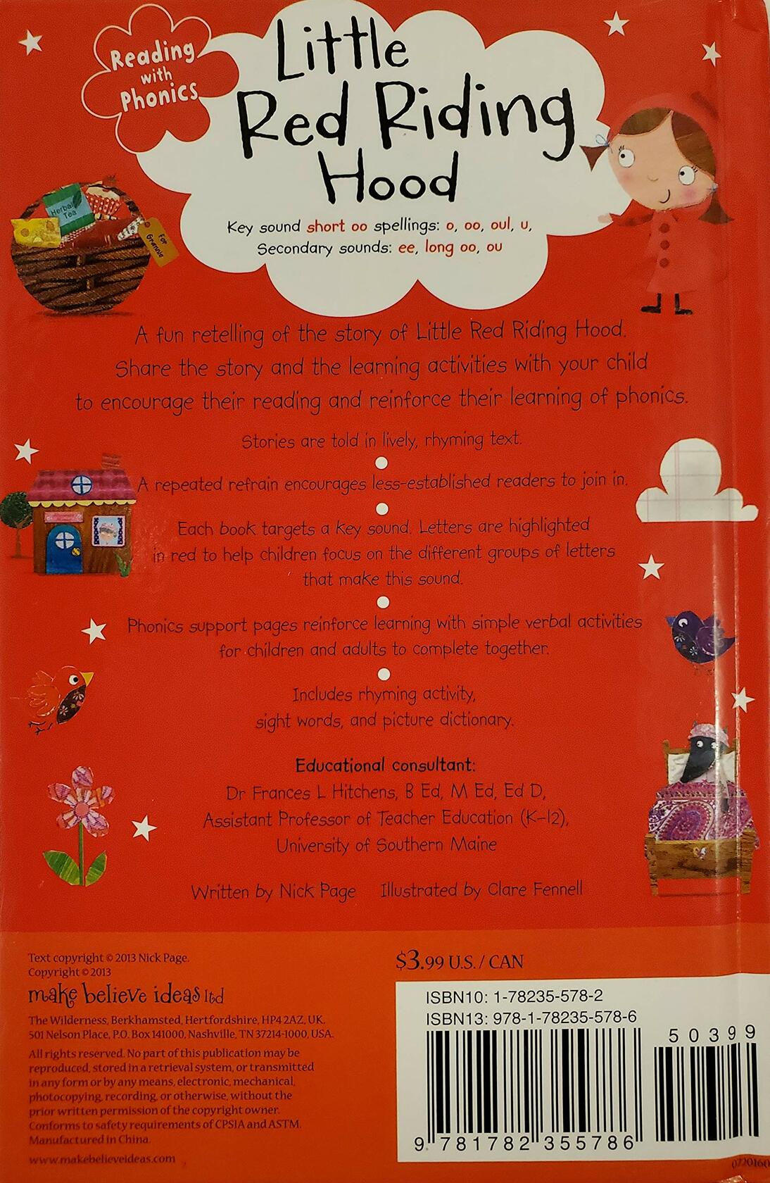 Little Red Riding Hood (Reading with Phonics) by Clare Fennell(2013-07-01) [Hardcover]