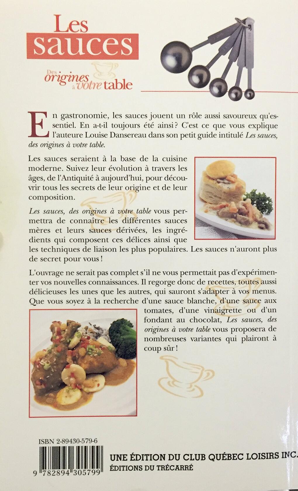 Sauces (les) version quebec-l [Paperback]