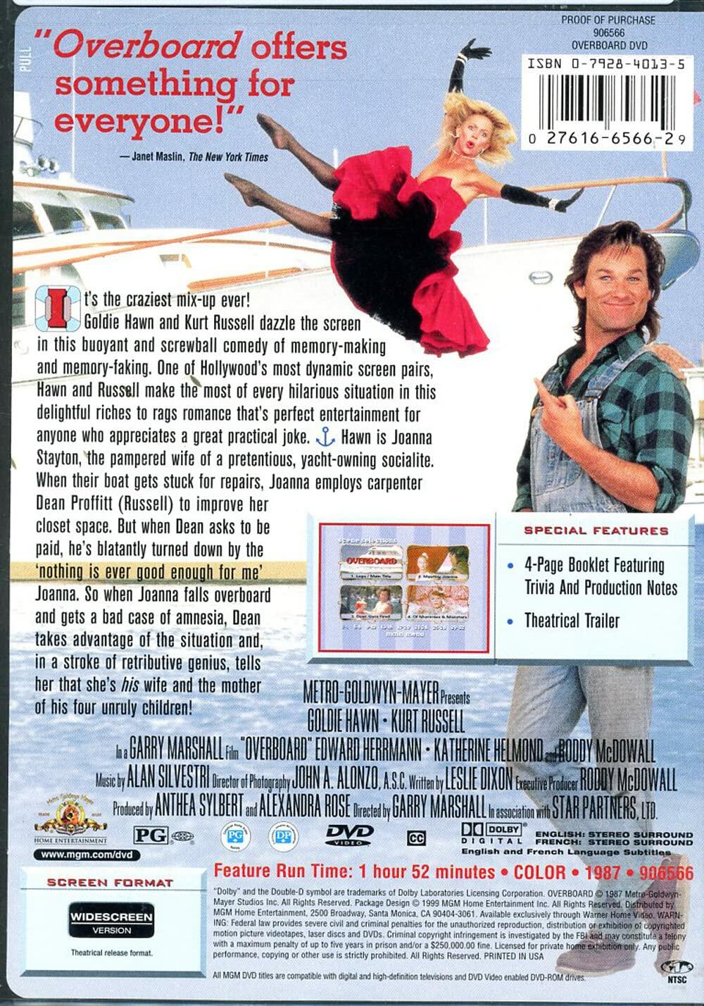 Overboard (DVD/WS-1.85/ENG-FR SUB/Dub/SAC/RE-PKG) [DVD] - Very Good