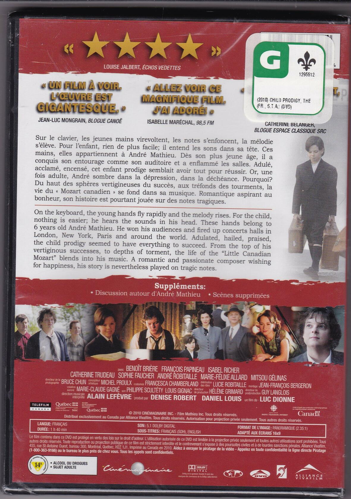 L'Enfant Prodige (The Child Prodigy) [DVD] - Very Good