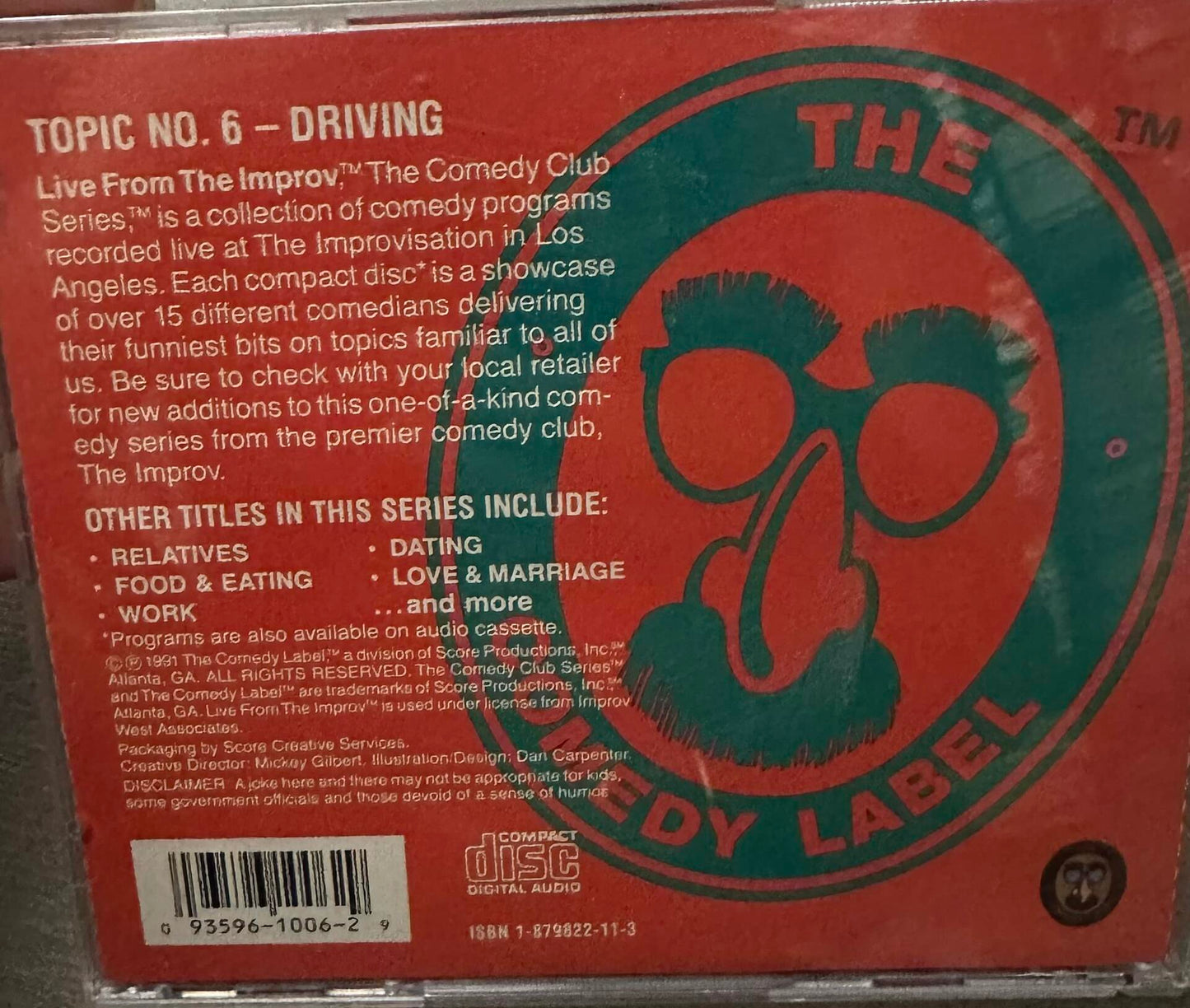 Live From the Improv - The Comedy Club Series #6 - Driving [Audio CD] - Very Good
