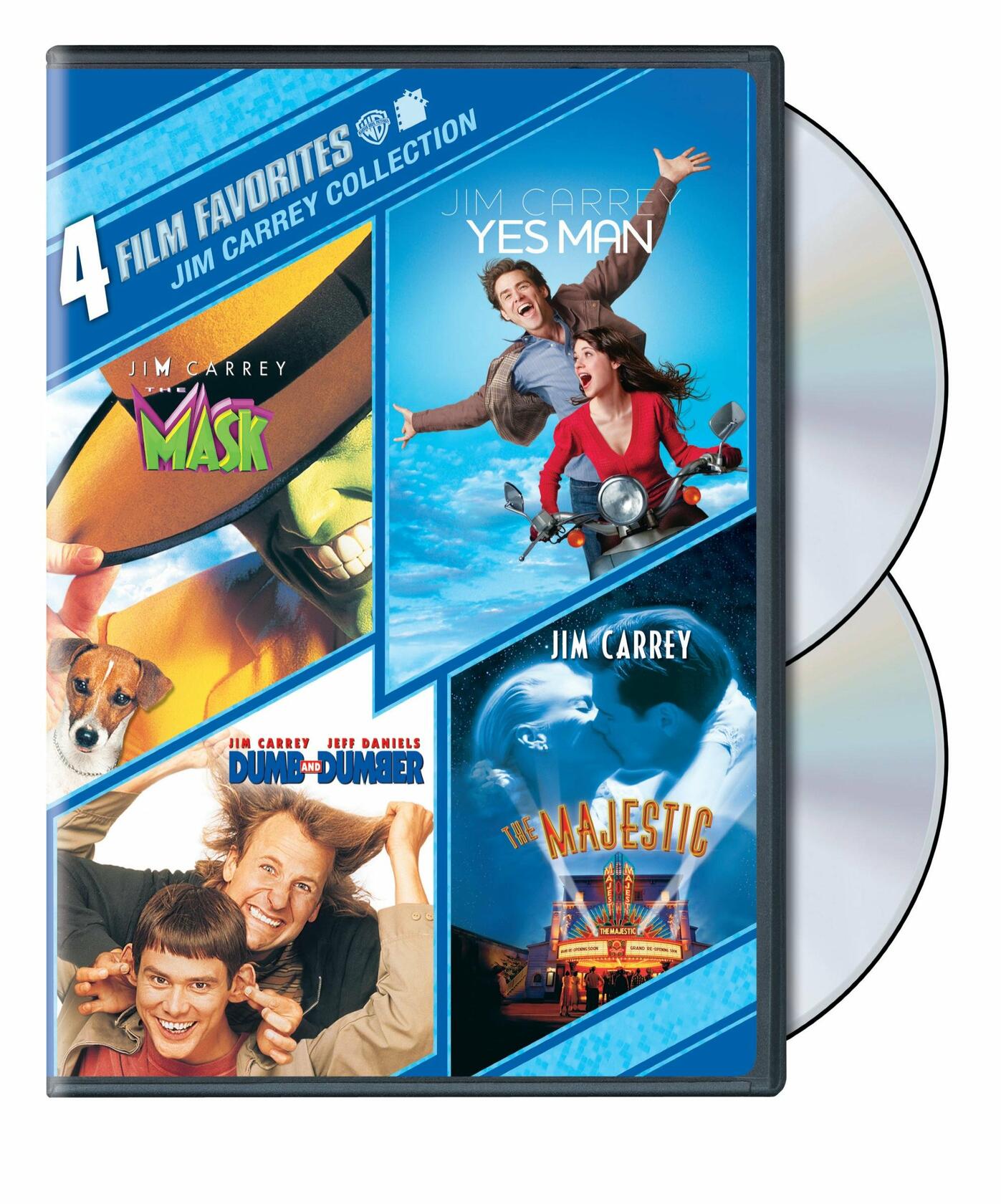 4 Film Favorites: Jim Carrey Collection (The Mask / Yes Man / Dumb and Dumber / The Majestic) [DVD] - Very Good