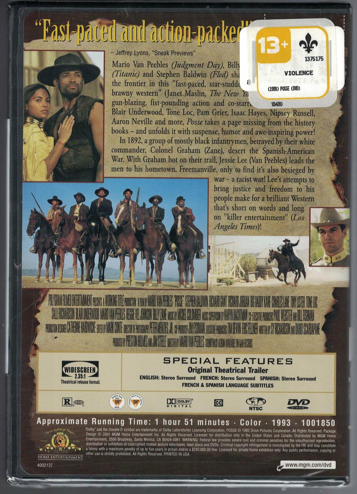 Posse (Widescreen) (Bilingual) [DVD] - Very Good