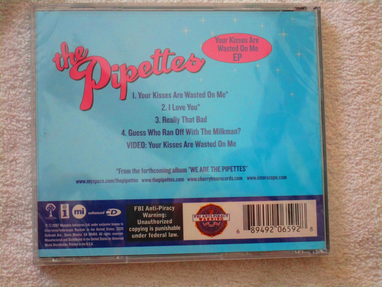 PIPETTES - YOUR KISSES ARE WASTED ON ME [Audio CD] PIPETTES