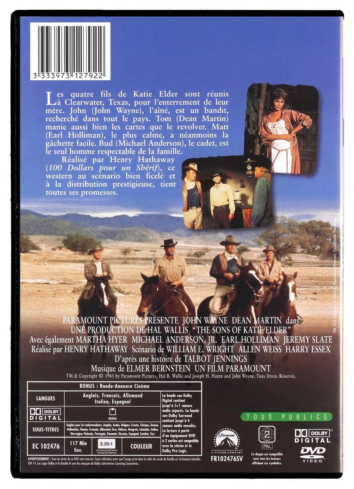 Les 4 fils de Katie Elder [DVD] - Very Good