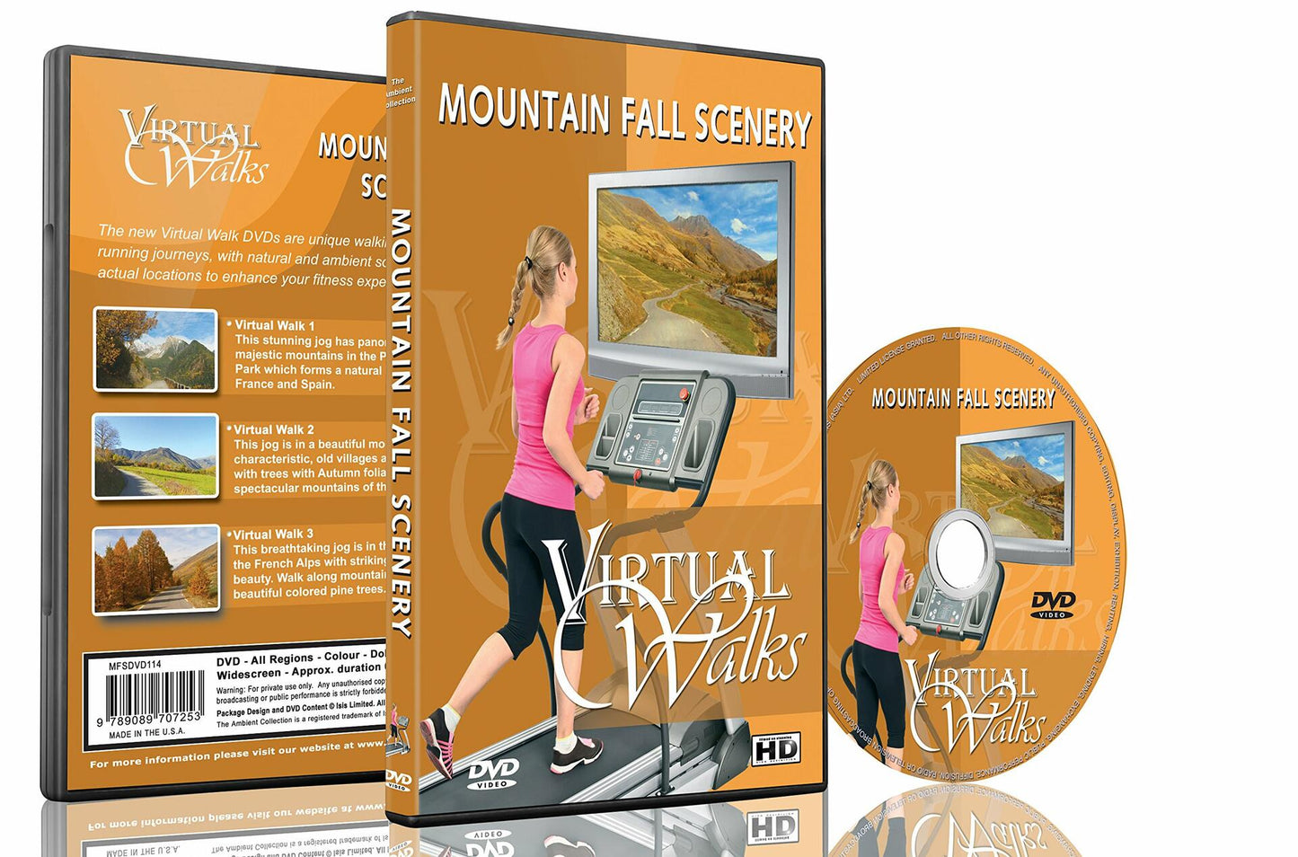 Virtual Walks - Mountain Fall Scenery for indoor walking, treadmill and cycling workouts [DVD] - Very Good