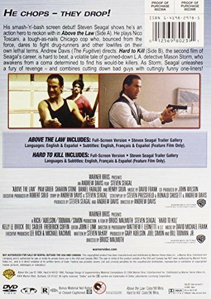 Above the Law/Hard to Kill [DVD] - Very Good