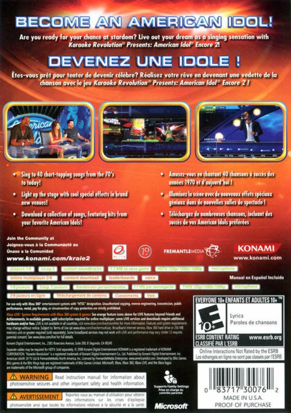 Karaoke Revolution Presents: American Idol Encore 2 [video game]