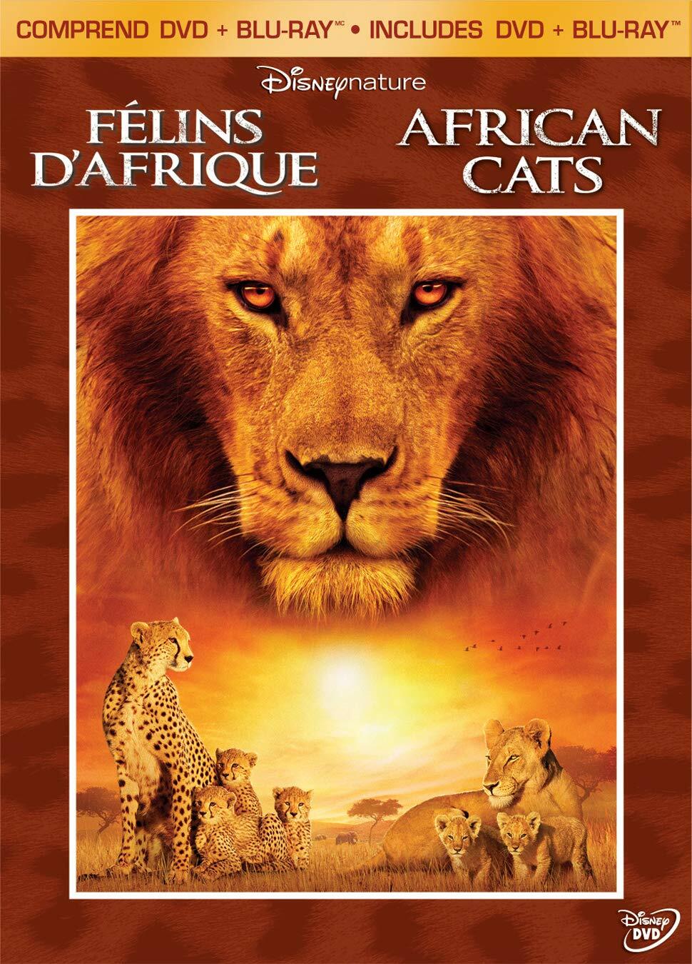 Disneynature : Félins d'Afrique / African Cats (Bilingual DVD Combo) [Blu-ray + DVD] (Version française)