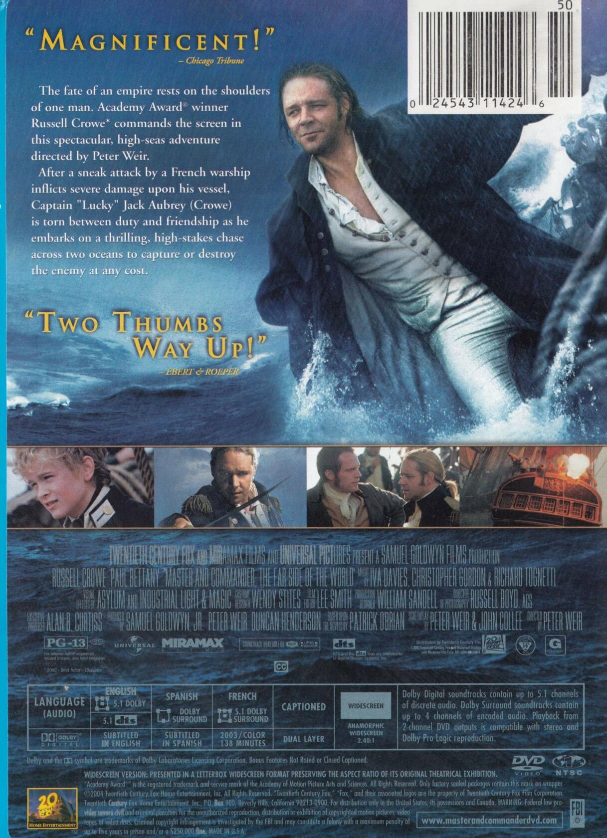 Master and Commander: The Far Side of the World (Quebec Version - French/English) (Version française) - Like New