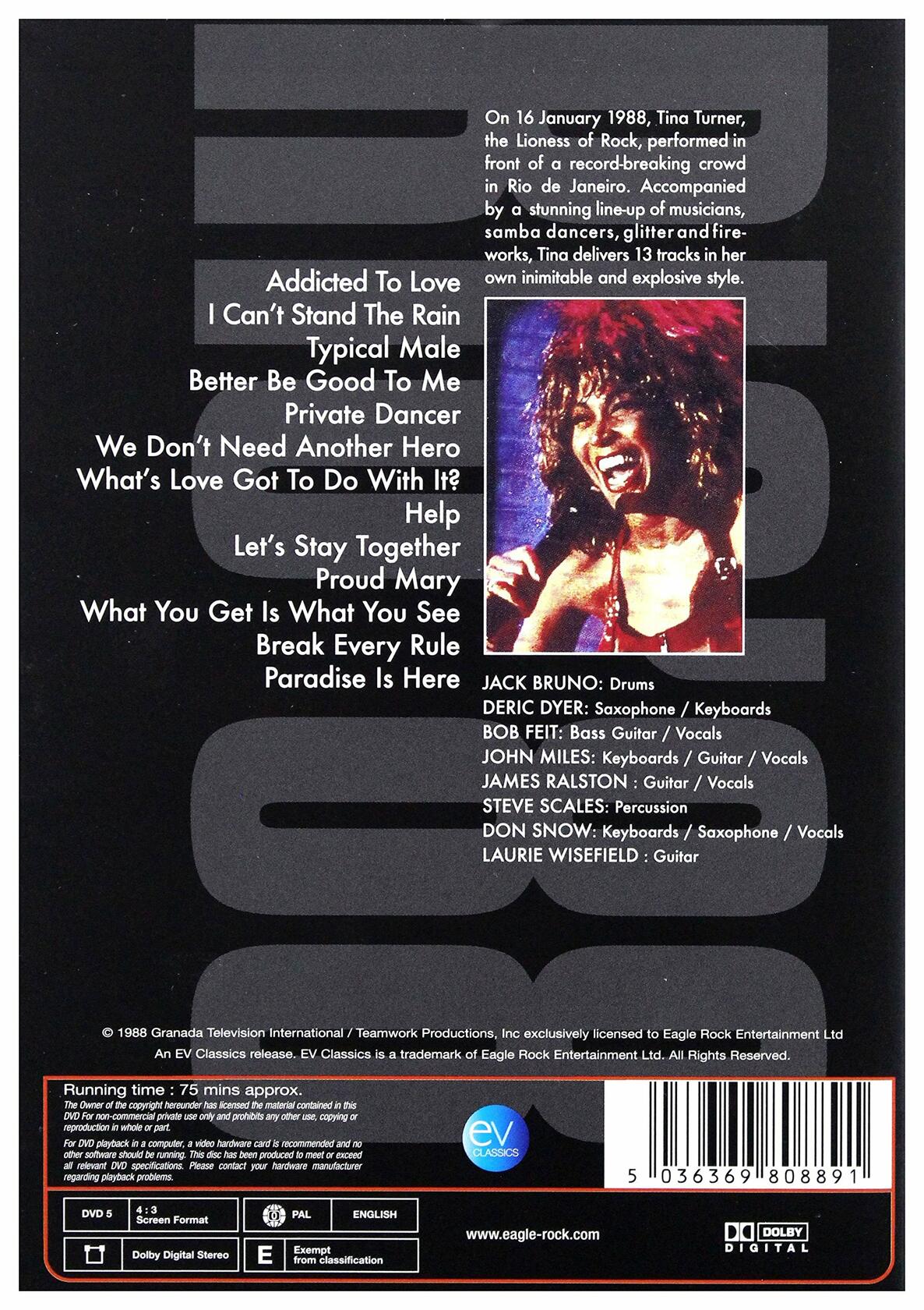 Tina Turner - Live In Rio [DVD] - Very Good
