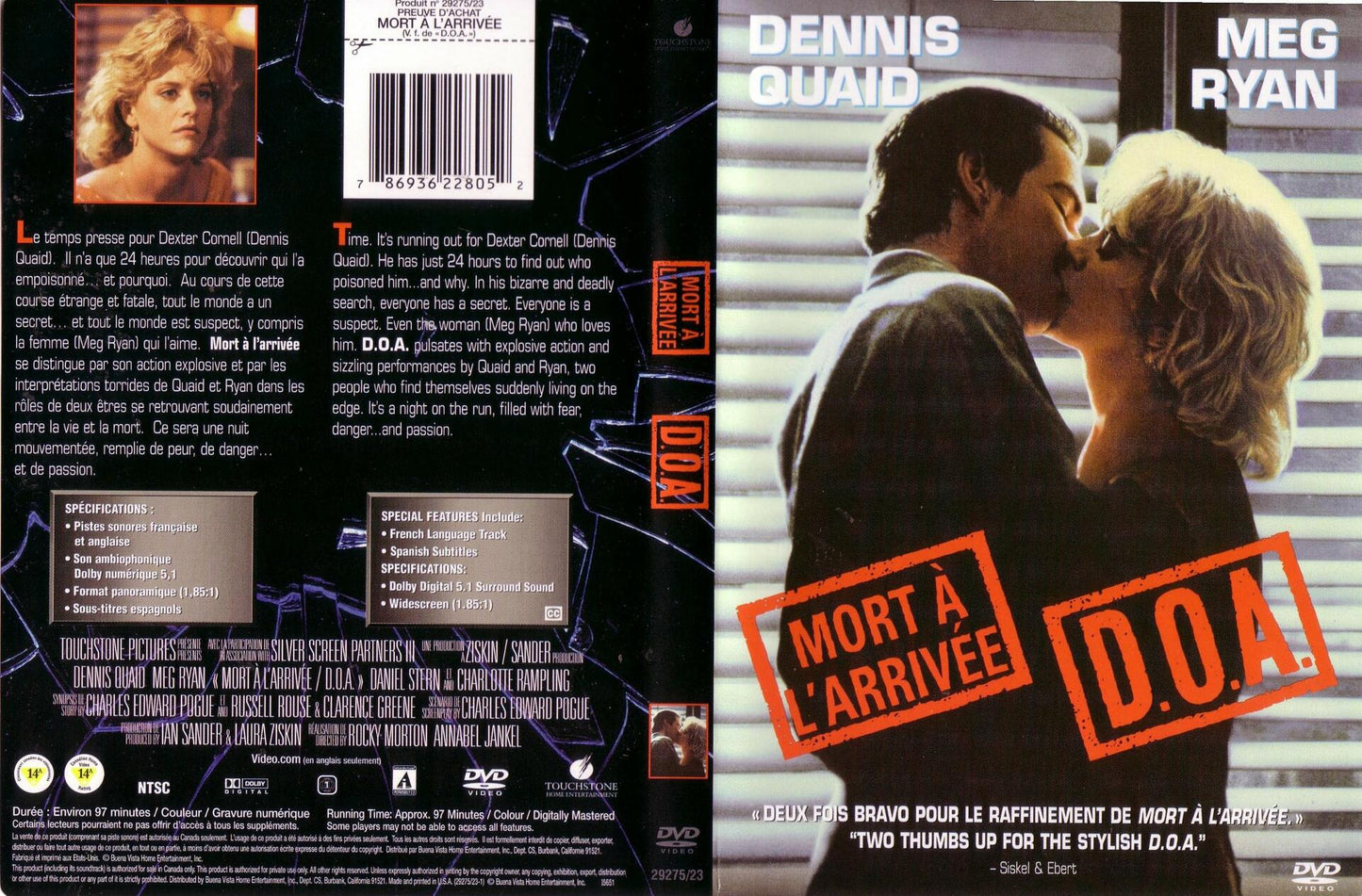 D.O.A. (Quebec Version - French/English) [DVD] - Very Good