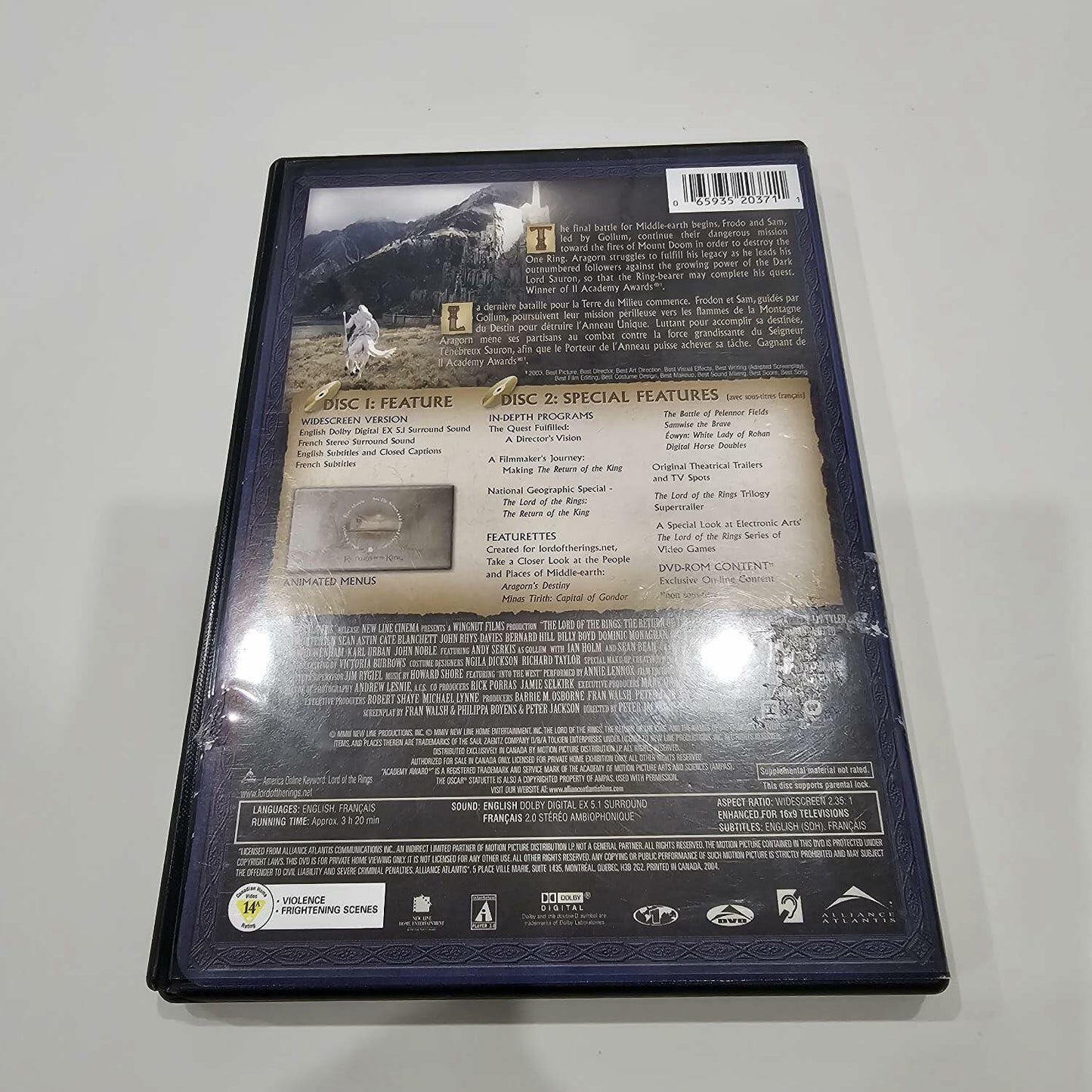 The Lord of the Rings: The Return of the King (Bilingual Widescreen Edition) [DVD] - Very Good