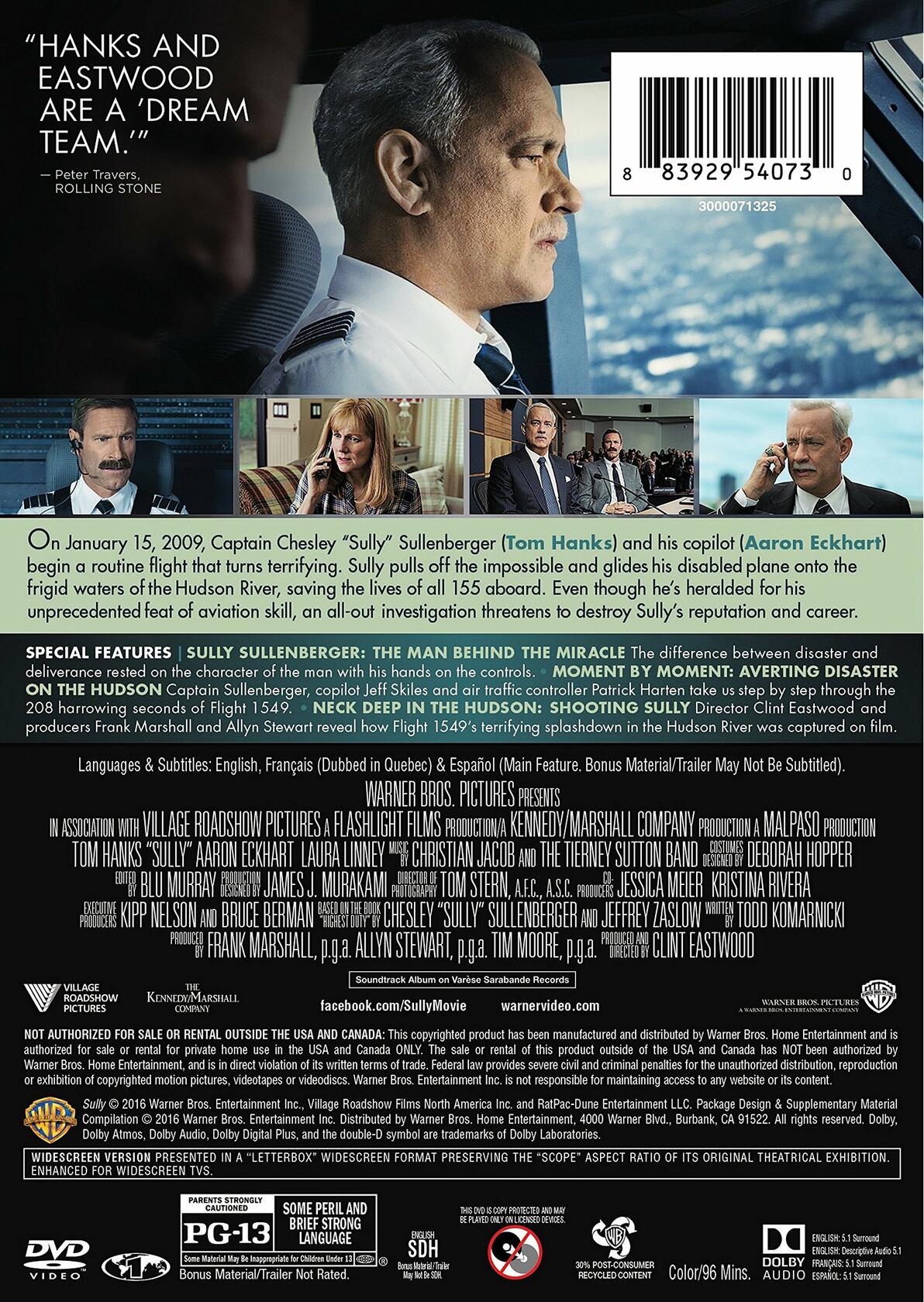 Sully (DVD) [DVD] - Very Good